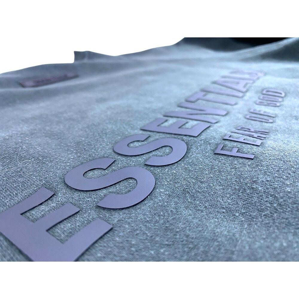 Essentials Fear of God Sweatshirt Pullover Mens LRG Black Crew Neck Logo Fleece